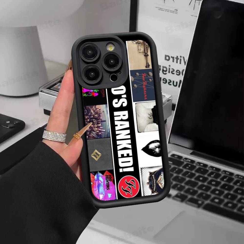 Band F-Foo F-Fighters Classic Rock Phone Case For IPhone 17 16 15 14 13 12 11 Pro Max Plus Silicone Shockproof Case
