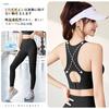THREEGUN Yoga Wear Sports and Tights for Fitness and Fitness Size Women's Set, Bra, (Black, L)