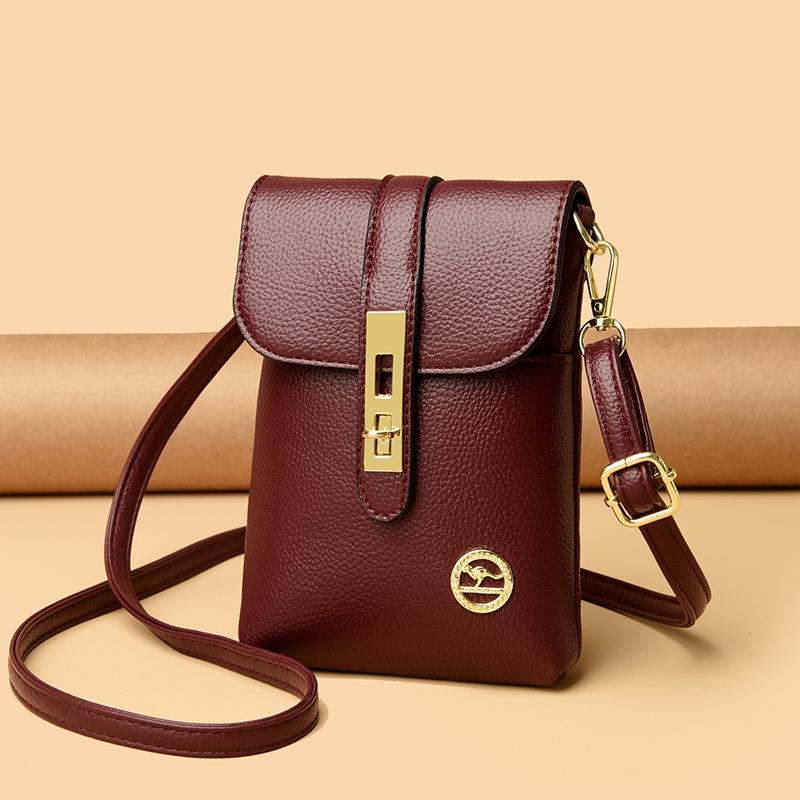 Fashionable Mobile Phone Bag Single-shoulder Crossbody Fashionable Hand-held Small Square Bag