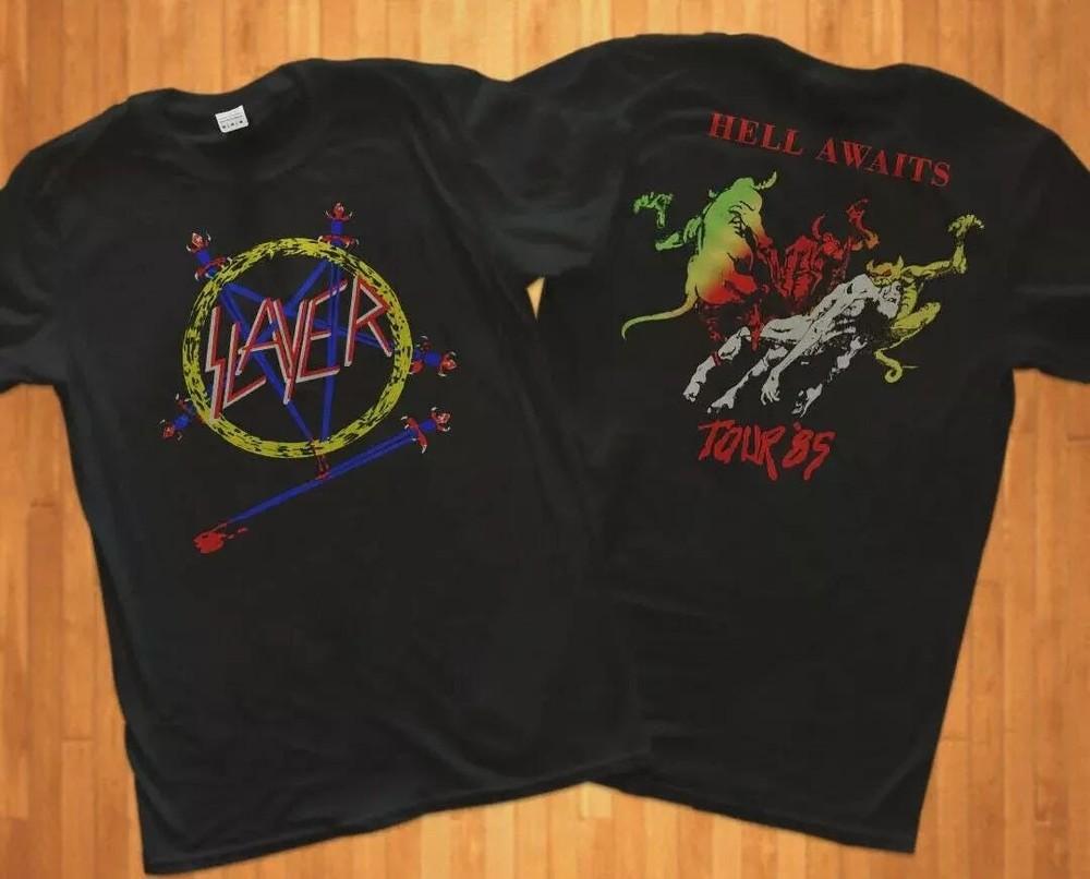 Slayer Tour Shirt, Slayer Rare Design Black 2 Side Unisex Shirt Vtg WA1680 Unisex T-Shirt M