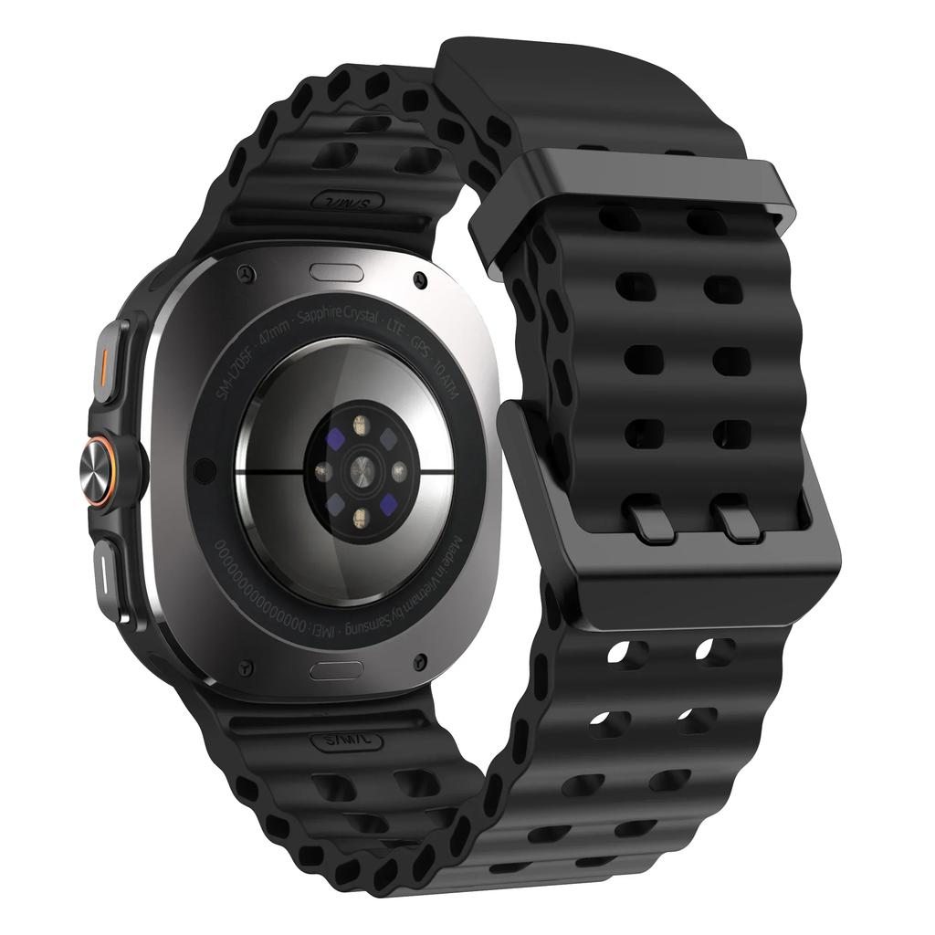 Marine Band For Samsung Galaxy Watch ultra Strap 47mm Accessories Two color Sport silicone Bracelet Galaxy Watch 7 ultra Straps