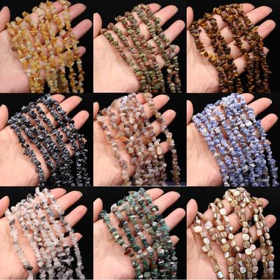 Natural Stone Irregular Gravel Beads Morgan/Agates/Rose Quartz/Amethyst For Jewelry Making DIY Necklace Bracelet Accessory