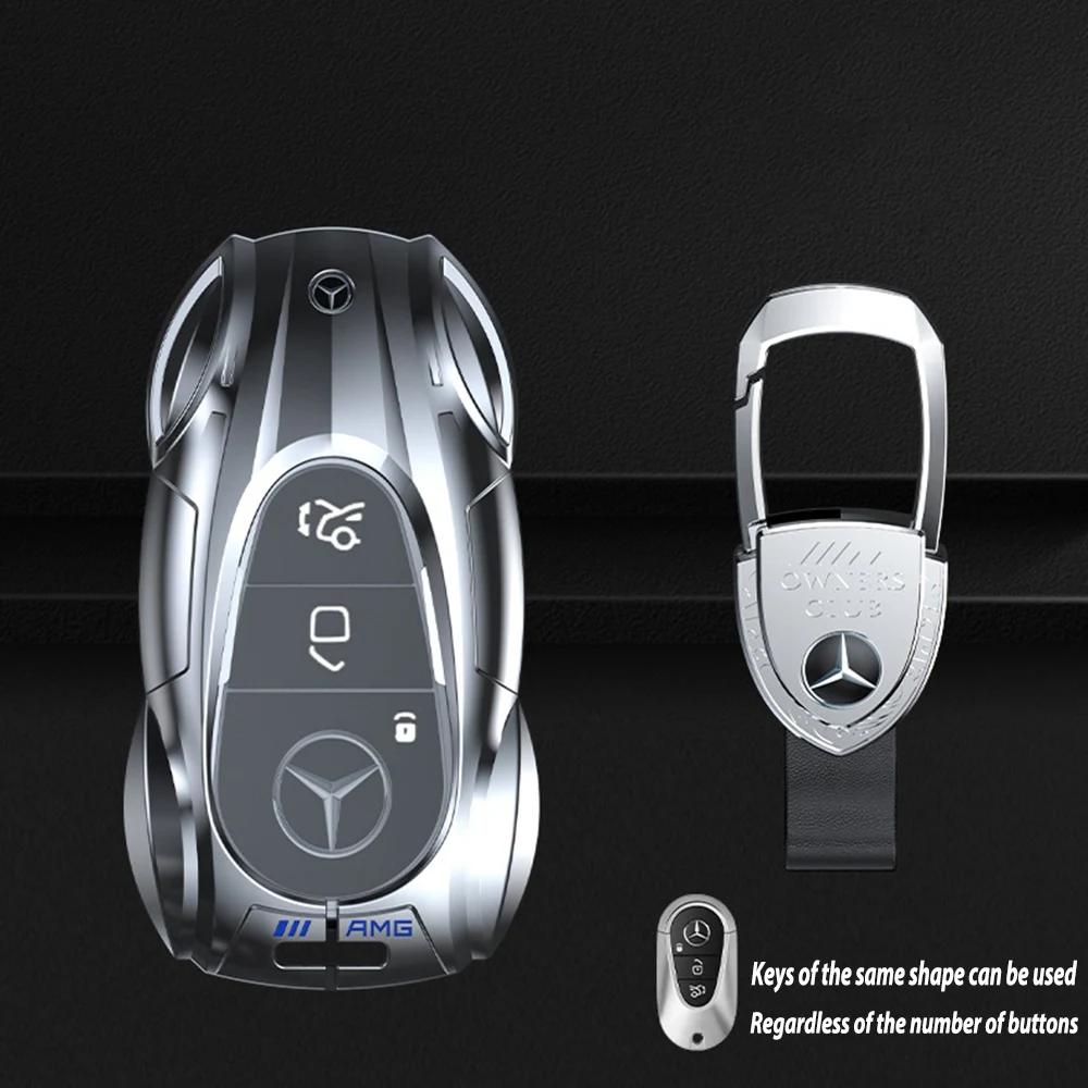 TXVBT1 Hot 2026 New For Benz Zinc Alloy Car Key Case Keyless Cover Key Shell Car Accessories For Mercedes Benz AMG C E-Class CLA GLC GL