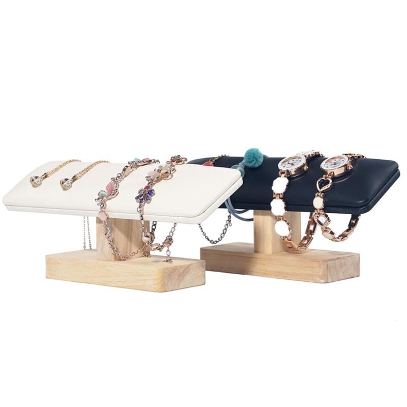 Luxurious Bracelet Display Stand Secure Wristchain Presentation Rack T-bar Shaped Bangles Rack Jewelry Organizer Shelf
