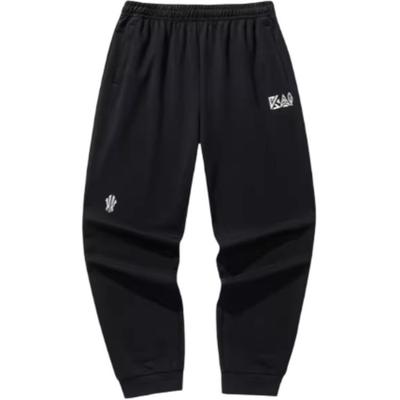 Kyrie Irving Série Ležérní Volné Jednoduché Jednobarevné S Manžetami Pletené Sportovní Kalhoty Pánské Spodní Díly Základní-Černá 172521313-1