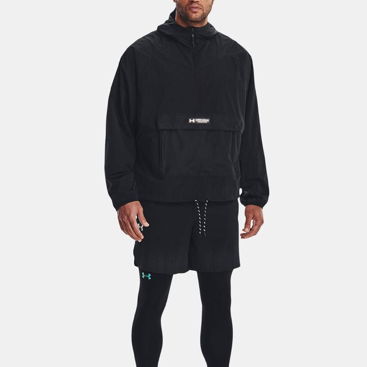 Under Armour Colorblock Logo Print Hoodie Men Hoodie Black 1377183-001