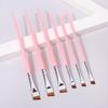 6 Pcs popular eye makeup brush high-end ultra-fine thin bevel brush eyeliner brush eyebrow dyeing beauty makeup tools