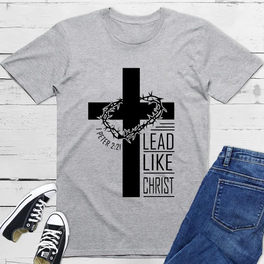 

Lead Like Christ TShirt Men Women Short Sleeve Cotton Tees Luxury Brand Shirt Oversize Tops Summer Blouse Mens Clothing 4XL