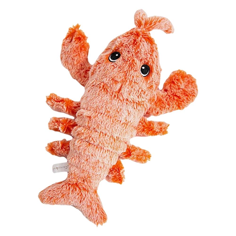 

USB Charging Simulation Lobster Pet Toy Cute Plush Lobster Cat Toy Washable Electric Dancing Lobster Toy for Cats Toys оранжевый
