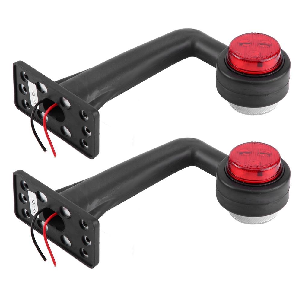 2Pcs 12 LED 10V‑30V Elbow Side Marker Indicator Light Lamp Side Marked Lamp for Car Truck (X1)
