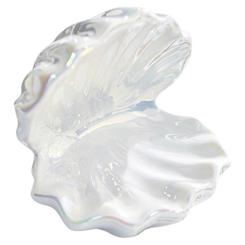 Handmade Ceramic Shell Jewelry Plate Decorative Adornment Organizers Tray For Home Decors Vanity Countertop Storage