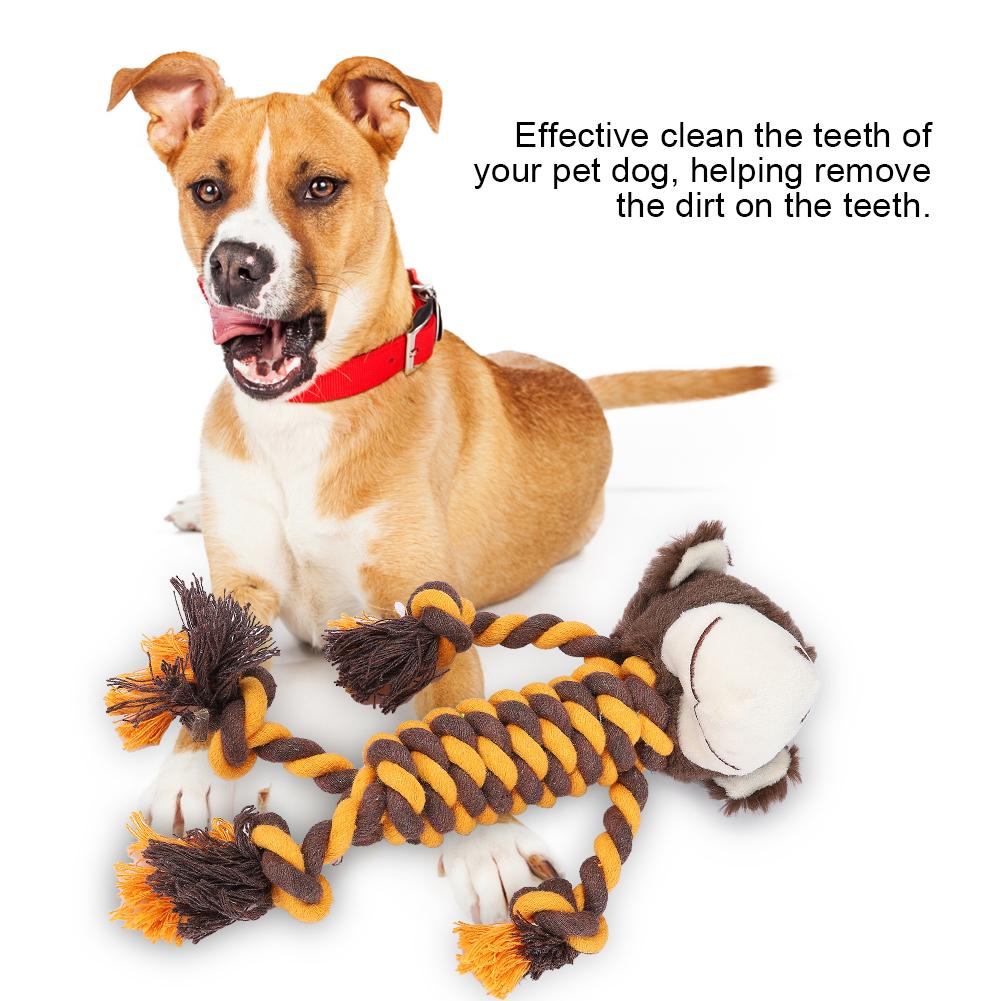 Animale Domestico Cane Cartone Animato Animale Giocattolo Peluche Corda di Cotone Pulizia Denti Anti Morso Giocattolo Molare(Scimmia )
