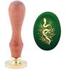 1pc Wax Seal Stamp Set Sealing Wax Stamp Solid Brass Head Wood Handle Retro Brass Stamp Kit Removable for Envelopes Invitations Gift Card