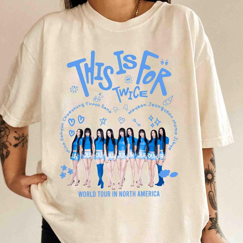 

Retro Twice This Is for World Tour Shirt, Twice Members Kpop Tee, Twice World Tour Shirt, Twice TEN The Story Goes on Shirt, Gift for Once 4XL чорний