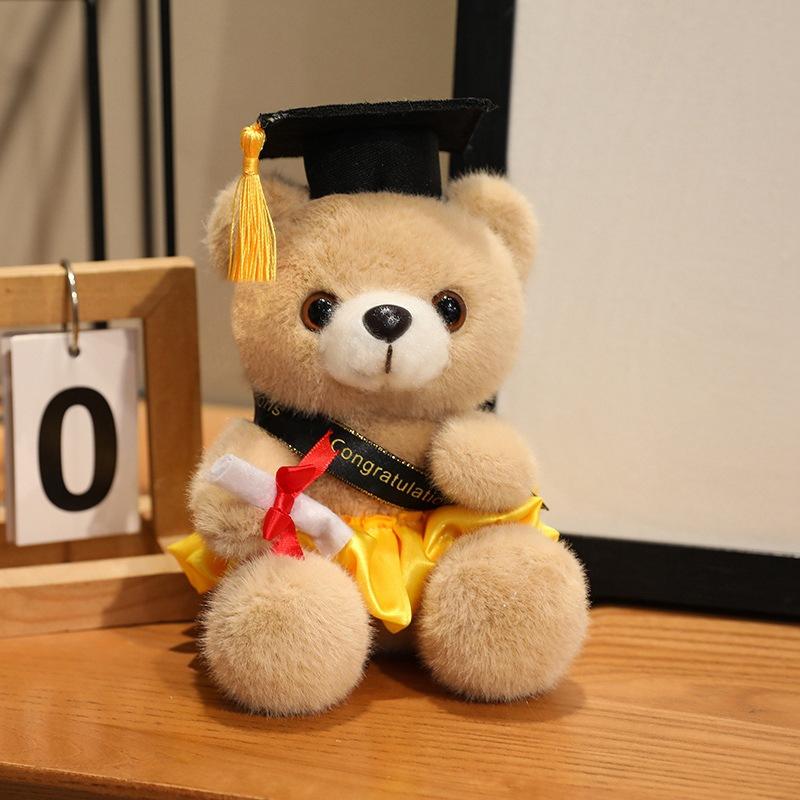 Dress Dr. Bear Doll Plush Toy Dr. Hat Bear Hug Bear Doll Ragdoll Graduation Gift