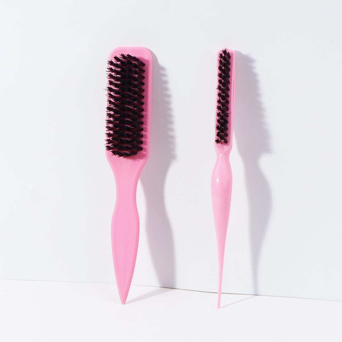 

2pcs hair styling tool set, seahorse shaped edge control hair brush, plastic pointed tail beard brush,Special for real hair wigs