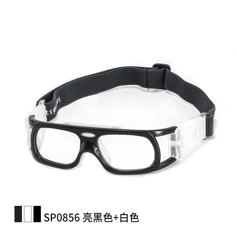 OPOLLY Schutzsportbrille für Fußball, Badminton, Basketball mit Rahmen und Kopfband, rutschfest und sturzsicher, Myopie Basketballbrille