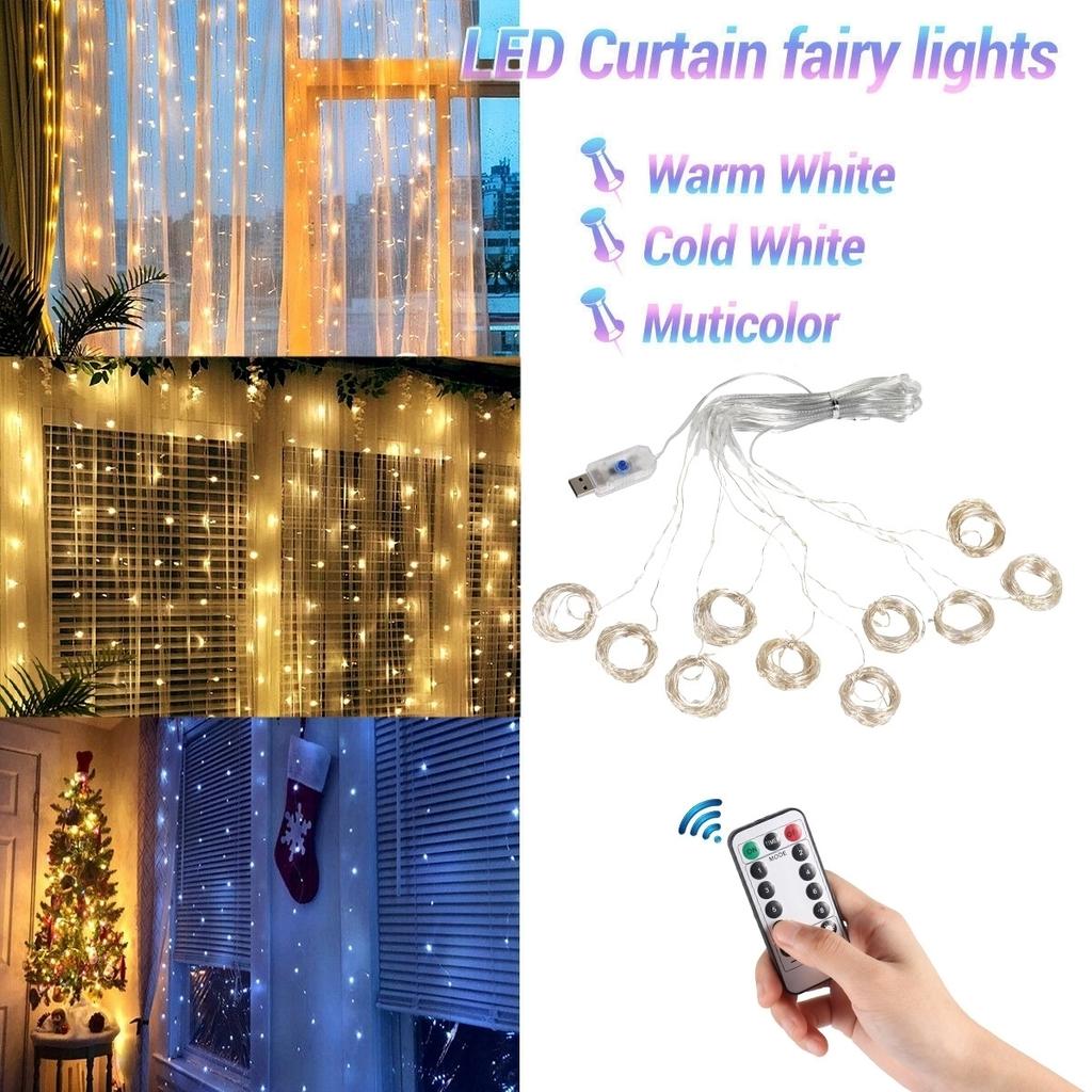 Christmas Curtain Lights Garland Merry Christmas Decorations For Home Christmas Ornaments Xmas Gifts Navidad 2025 New Year Decor