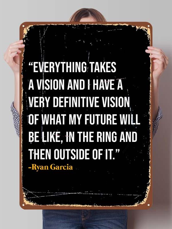 Ryan Garcia Boxer Metal Signs Aesthetic Room Decor Men Custom Boxing Poster Tin Plates for Man Cave Wall Art Vintage Metal Plate