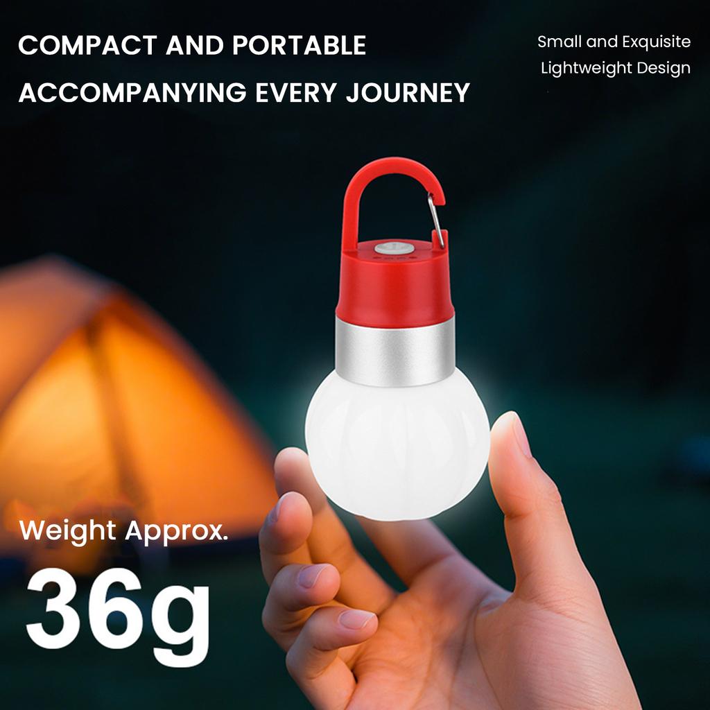 Portable Outdoor Camping Light with Hook Detachable Bottle Cap Light Rechargeable for Camping Hiking Backpacking Fishing