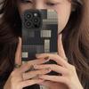 The new splicing grid is suitable for iphone14promax mobile phone case Apple 13 toothpick pattern 12 personalized simplicity xr