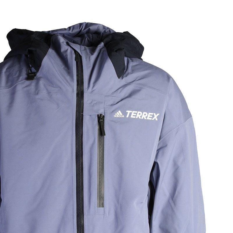 Men's Black 3-stripe Hooded Ski Jacket ADIDAS