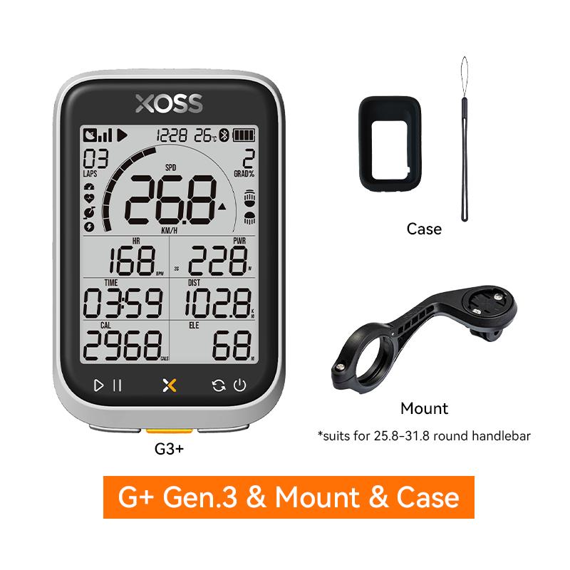 XOSS G3/G3+ GPS Bike Computer G/G+ Gen.3 Power Meter Cadence Speed Bicycle Odometer G3 Plus Waterproof Lights Connection Cycling