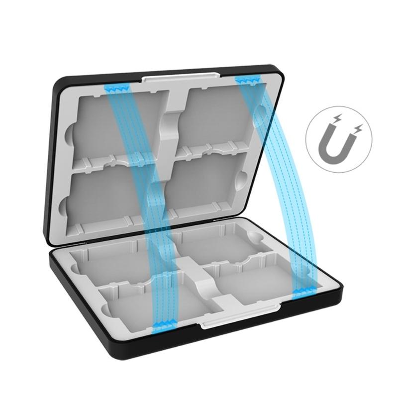Protective Storage Case for 8 Game Cartridges Offering Water Resistant Shock Proof Dust Moisture Protective and Magnetic Seal