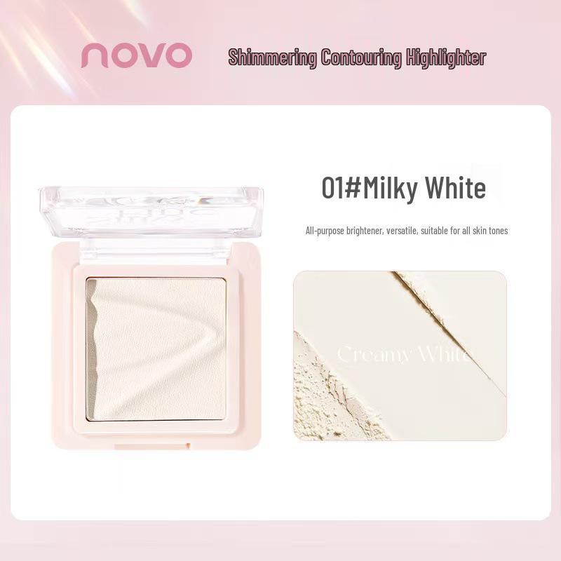 NOVO9113 Matte 3D Face Sculpting Highlighter: Brightening, Long-Lasting, Pore-Refining, Soft Focus for a Girly Glow.