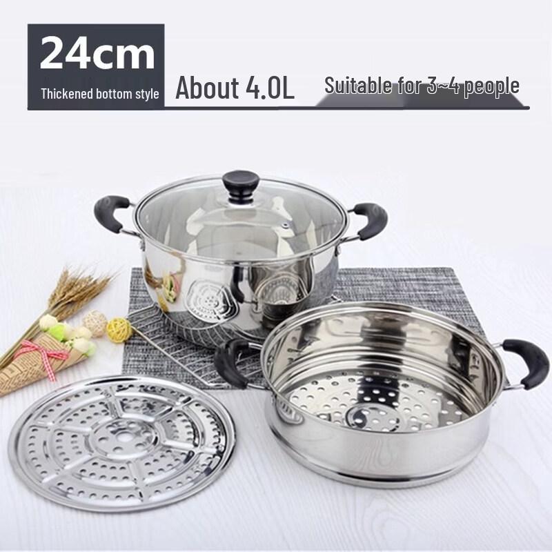 Chixing Stainless Steel Single-Tier Mini Steamer Pot