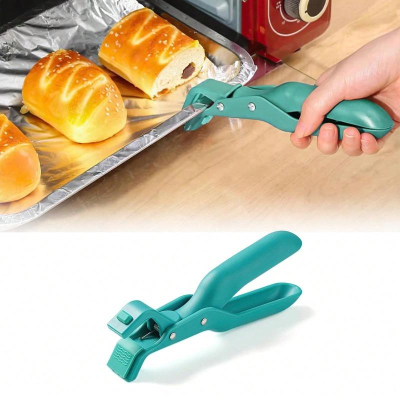 

Multifunctional Household Kitchen Silicone Tray Tongs - Heat-Resistant Clip for Lifting Trays and Bowls, Non-Slip & Creative Design зелений