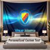 Custom Name Text Tapestry Djurgårdens IF Personalized Polyester Wall Tapestry For Bedroom And Room