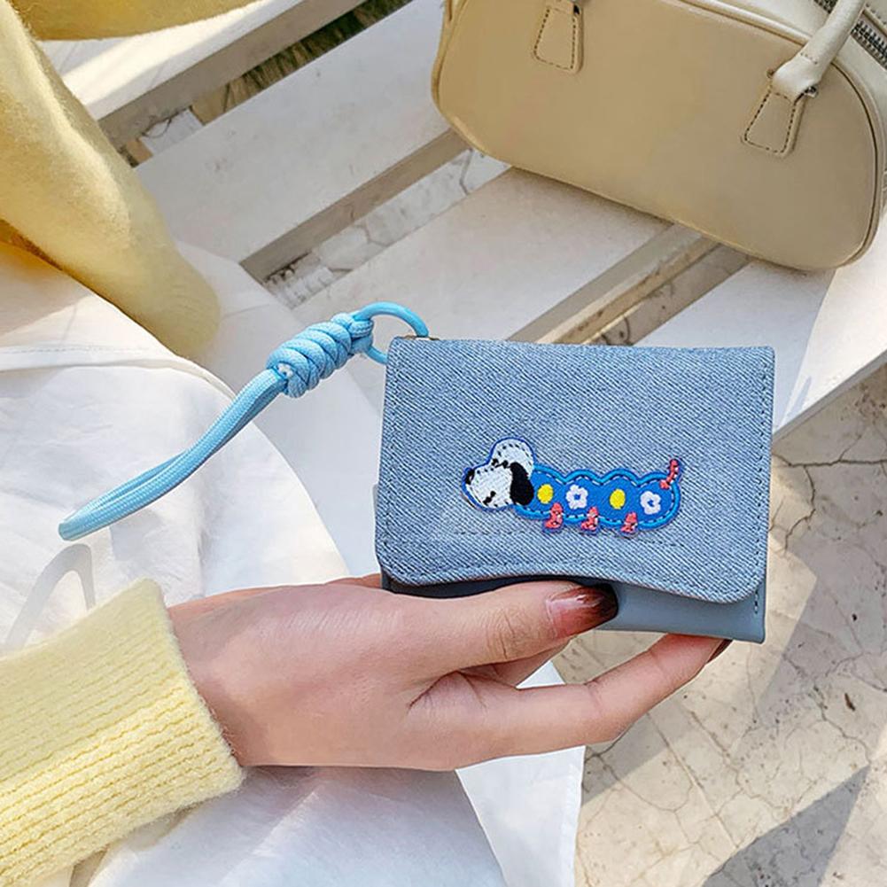Cute Dachshund Wallet Mini Anti-Lost Card Holder Wallet Lanyard Detachable Lanyard Convenient Hands-Free Carrying