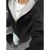 Zweifarbige Kapuzenpullover-Jacke im koreanischen Stil - Lässiges und vielseitiges Oberteil für Frühling und Herbst