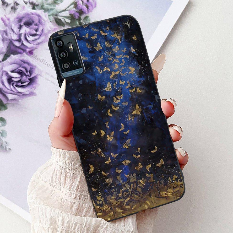 Für ZTE Blade A51 Hülle Für ZTE Blade A71 Case A7030 Luxus Schmetterling Liebe Süße Katze Cool Hübsch Löwe Bemalt Schwarzes Silikon