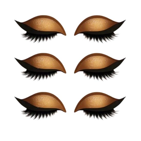 1/2/3/4/5 Pairs Lazy Eye Shadow Eyelash Patch 2-in-1 Eyeshadow Eyelashes Makeup Stickers