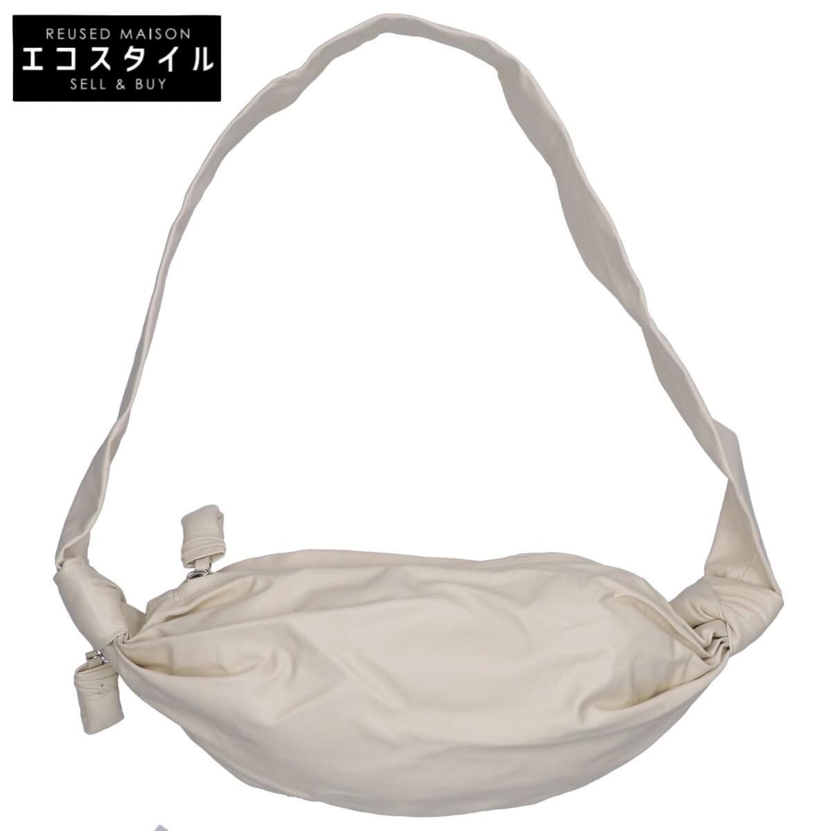 

LEMAIRE BG0092 SMALL SOFT CROISSANT Shoulder bag IvoryUsed
