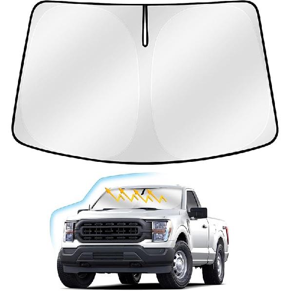 Windshield Sun Shade For Toyota Tundra -2024 2025, Upgraded Nano Material Front Window Shade Cover For Tundra -2025, Foldable Sunshade Tundra