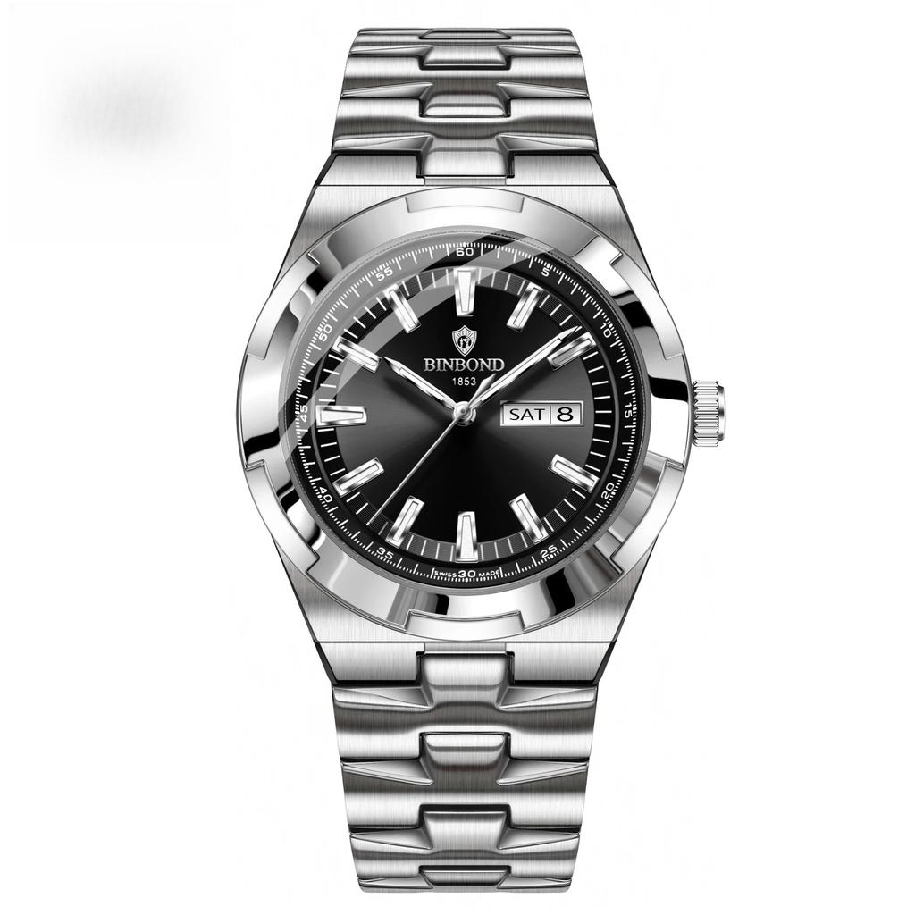 New Luxury Quartz Man Wristwatch Sport Men Watches Waterproof Luminous Date Week Stainless Steel Men's Watch Male Reloj