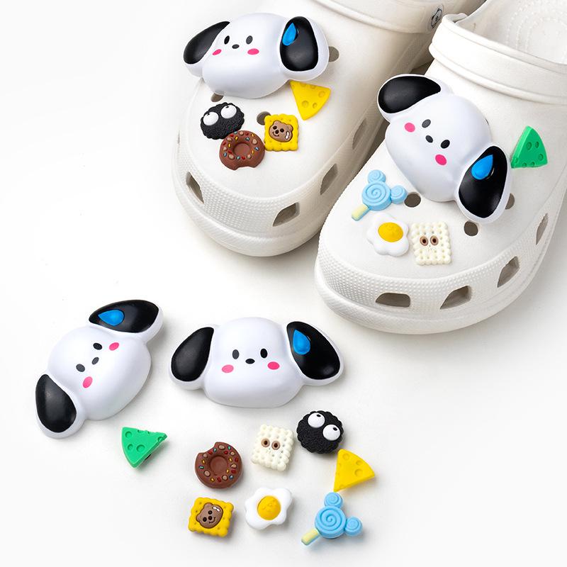 Cute Resin Starfish & Shell Croc Shoe Buckles with High-End Flower Accessories