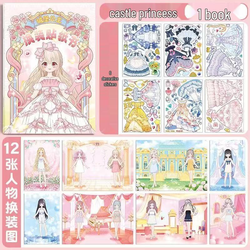 

Книга наліпок «Принцеси»: Безпечні, Нетоксичні, Багаторазові Наліпки для Дівчаток 3-6 років - Іграшка для Дитячого Журналу Зроби Сам