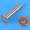 A20F-25 Sets Copper Rivet Burrs Washer, Long Leather Copper Rivet Fastener,For Wallets Leather DIY Craft Supplies