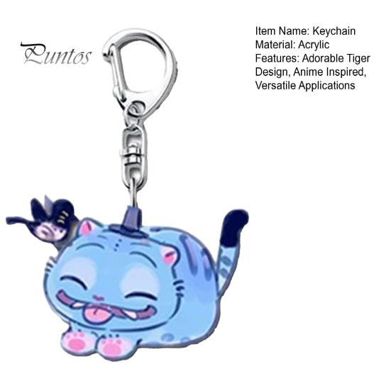 Long-lasting Tiger Charm Korean Pop Anime Keychain Cute Acrylic Pendant Mobile Phone Key Ring Bag Backpack Gift for Fans Colorful