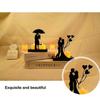 2026 Romantic Couples Handmade Iron Statue with Candlestick Ornament