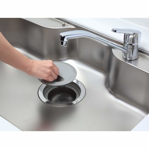 Belca Made in Japan Drain Cover for Sinks, Water Stop and Water Stop, for 14.5cm Diameter Sinks, 15cm Diameter (Outer Diameter) x 2.8cm Height, Gray,