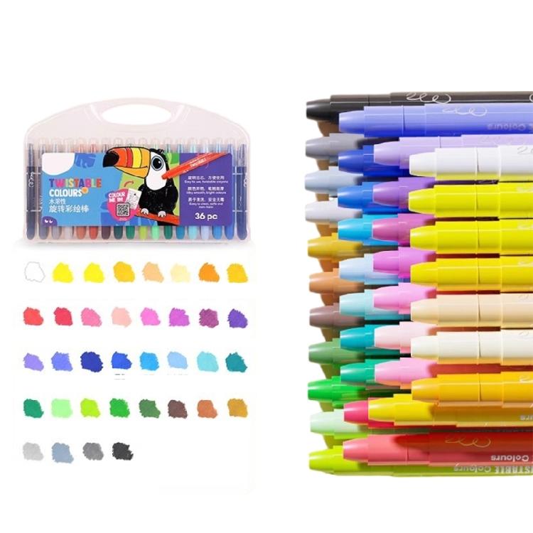 12/24/36/48 Colors Twistable Crayons for Toddlers Coloring Crayons Oil Painting Stick Wax Crayons