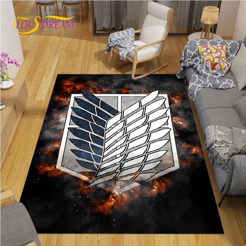 Attack On Titan Carpet for Living Room Bedroom Rug Kitchen Door Unslip Floor Mats Birthday Gift Photography Props Alfombra Rug