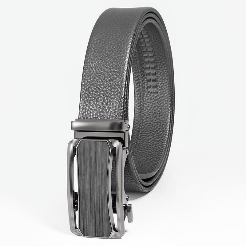 

Мужской ремень из натуральной кожи с автоматической пряжкой для брюк 110 cm