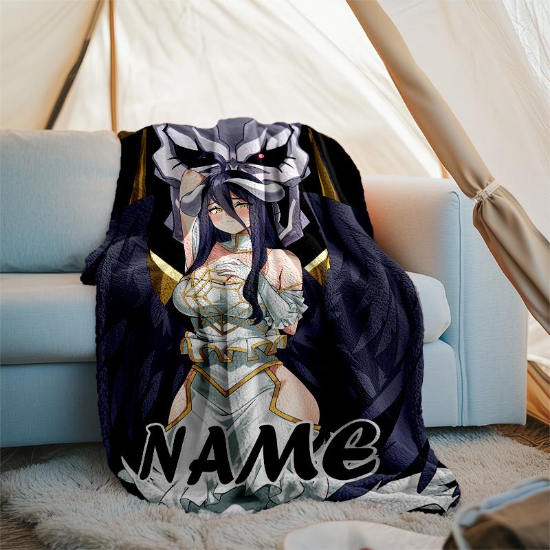 Personalized Custom Name Blanket - Overlord Print Design,Blanket for Sofa,Bed,Travel,Camping - Soft and Warm, Great Gift