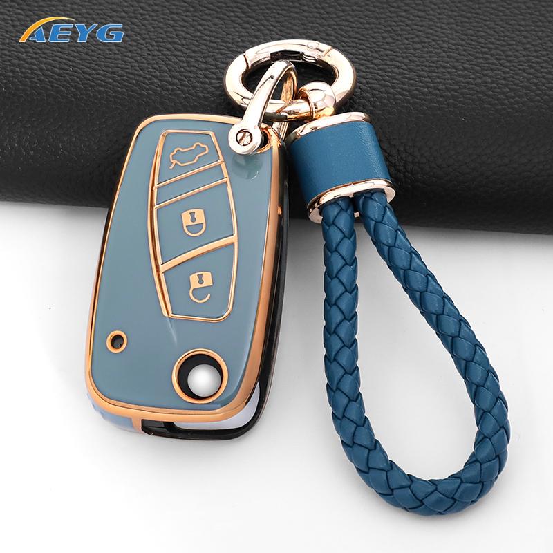 TPU Car Remote Key Case Cover For For Fiat 500 Panda Stilo Punto Doblo Grande Bravo 500 Ducato Minibus Key Chain Accessories